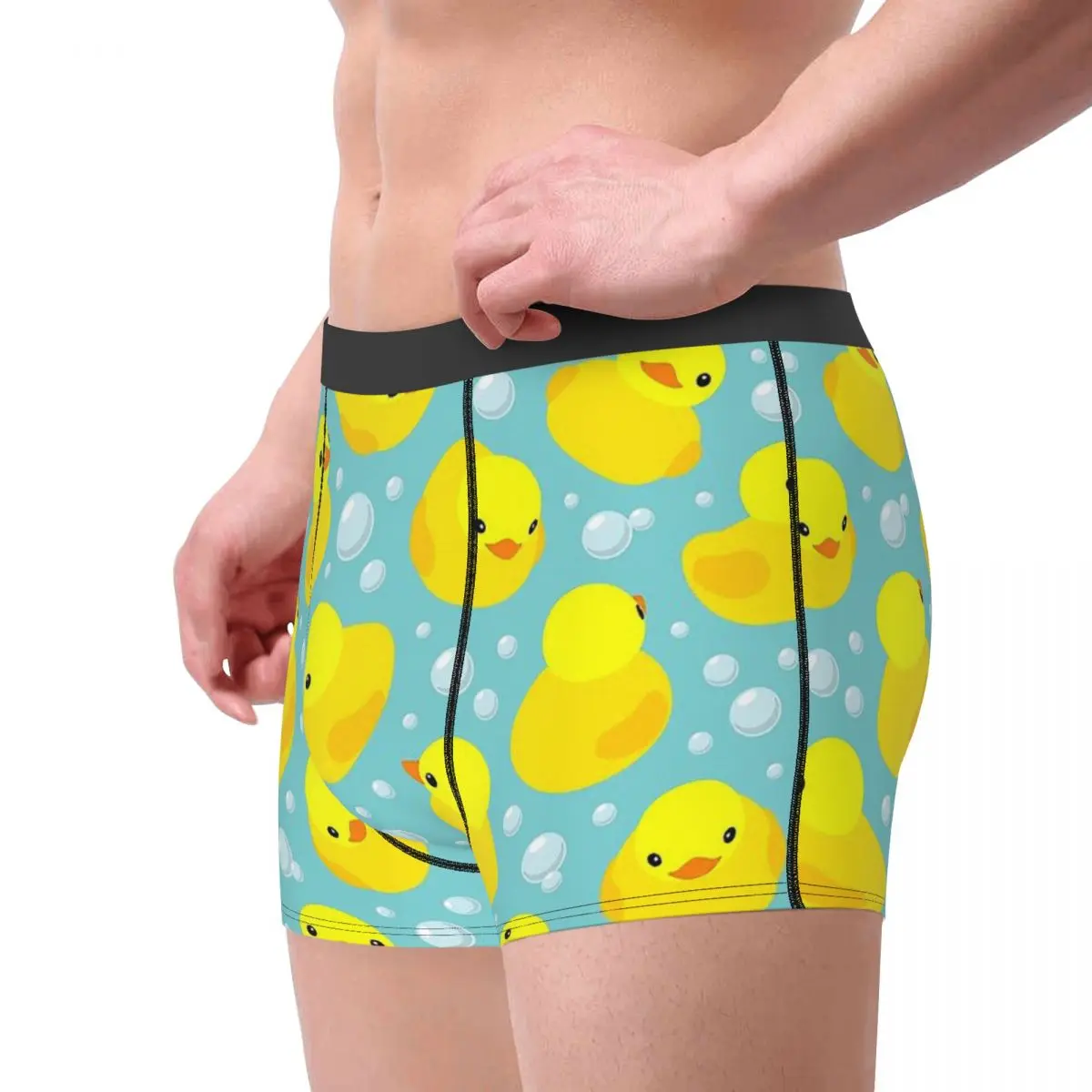 Rubber Duck Bath Toy Yellow Cute Rubber Ducky Love Underpants Homme Panties Male Underwear Comfortable Shorts Boxer Briefs