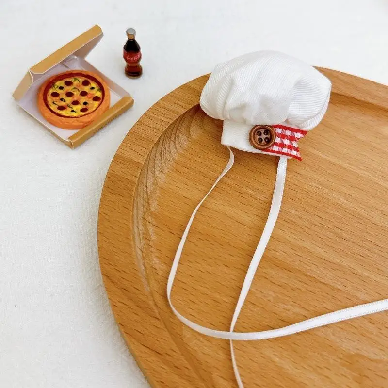 دمية قبعة الشيف 15-17 سنتيمتر الزي 10 سنتيمتر القطن دمية قبعة الزخرفية قبعة صغيرة