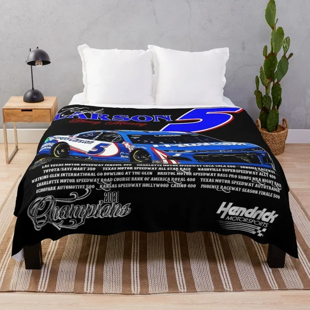 Kyle Larson Champion Throw Blanket Blankets For Bed For Sofa Thin Blankets