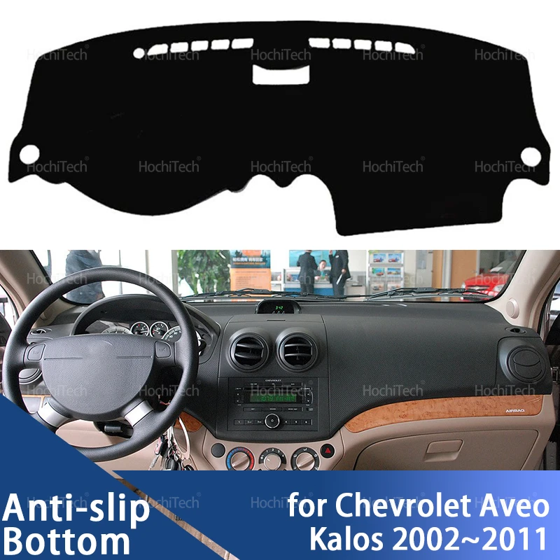Armaturenbrett-Abdeckung für Chevrolet Aveo Kalos Lova T200 2002~2011 Autoabdeckung Lichtschutzmatte Instrumententafel-Abdeckung Teppich