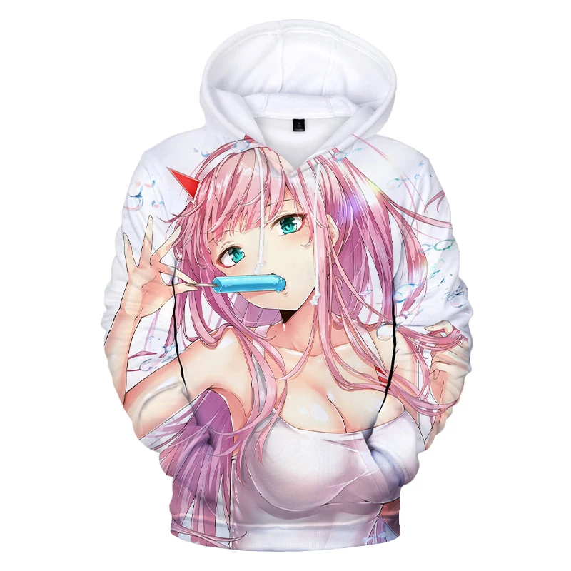 DARLING in the FRANXX 3D Hoodies Anime Zero Two Hoodie Sweatshirts Boys Girls Cute Clothes Men Women Streetwear Cool Pullover