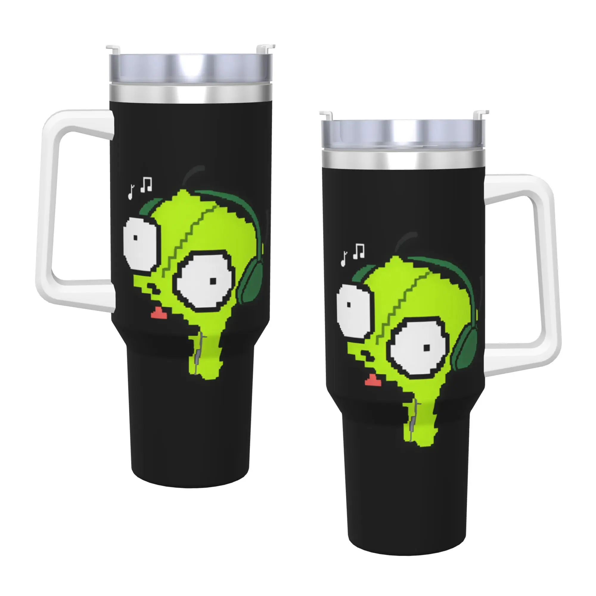 Gir Tumbler Invaders Zims Cold Drink Water Bottle Leakproof Stainless Steel Thermal Cups Graphic Travel Car Mugs