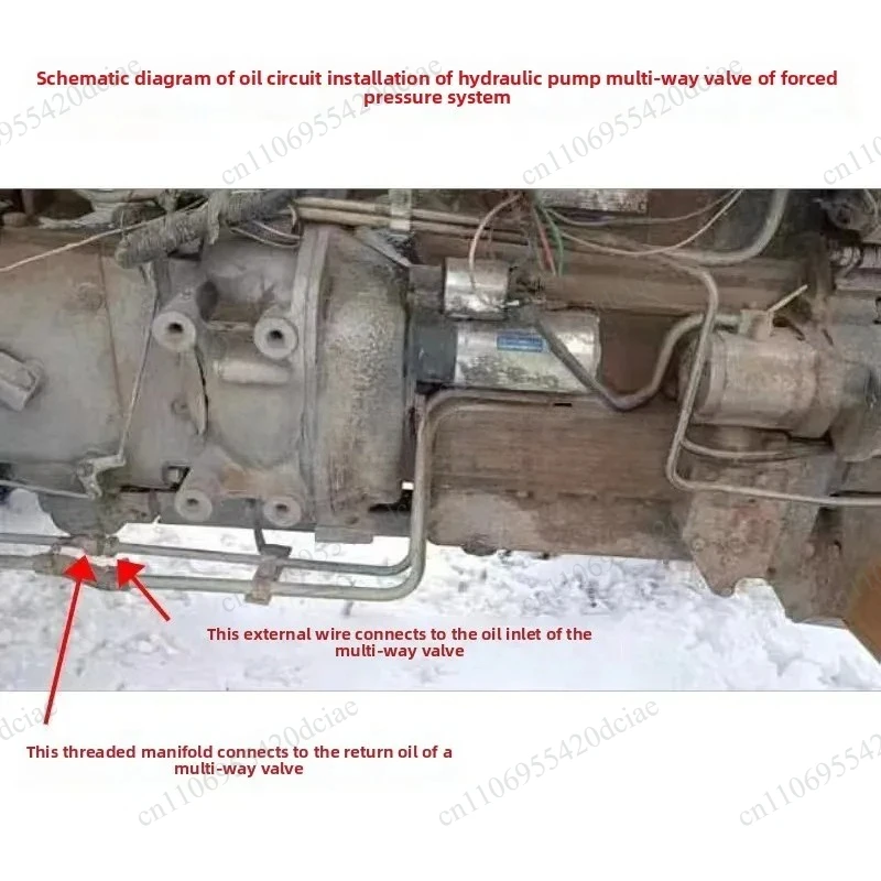 Tractor modification with multi way valve distributor