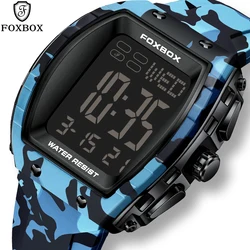 LIGE FOXBOX Outdoor Electronic Watch Casual Sport Dual Digital Waterproof LED Light Week Alarm Camouflage Military Men's Watches