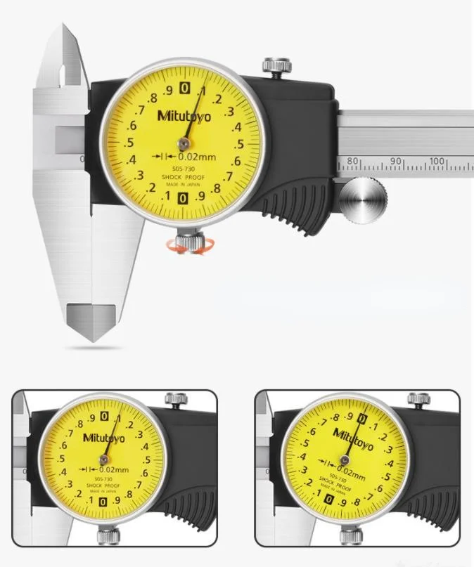 Mitutoyo Dial Caliper 0-150mm/0.01 505-732 Stainless Steel Vernier Calipers Micrometer Measuring Tools Mesure Instrument