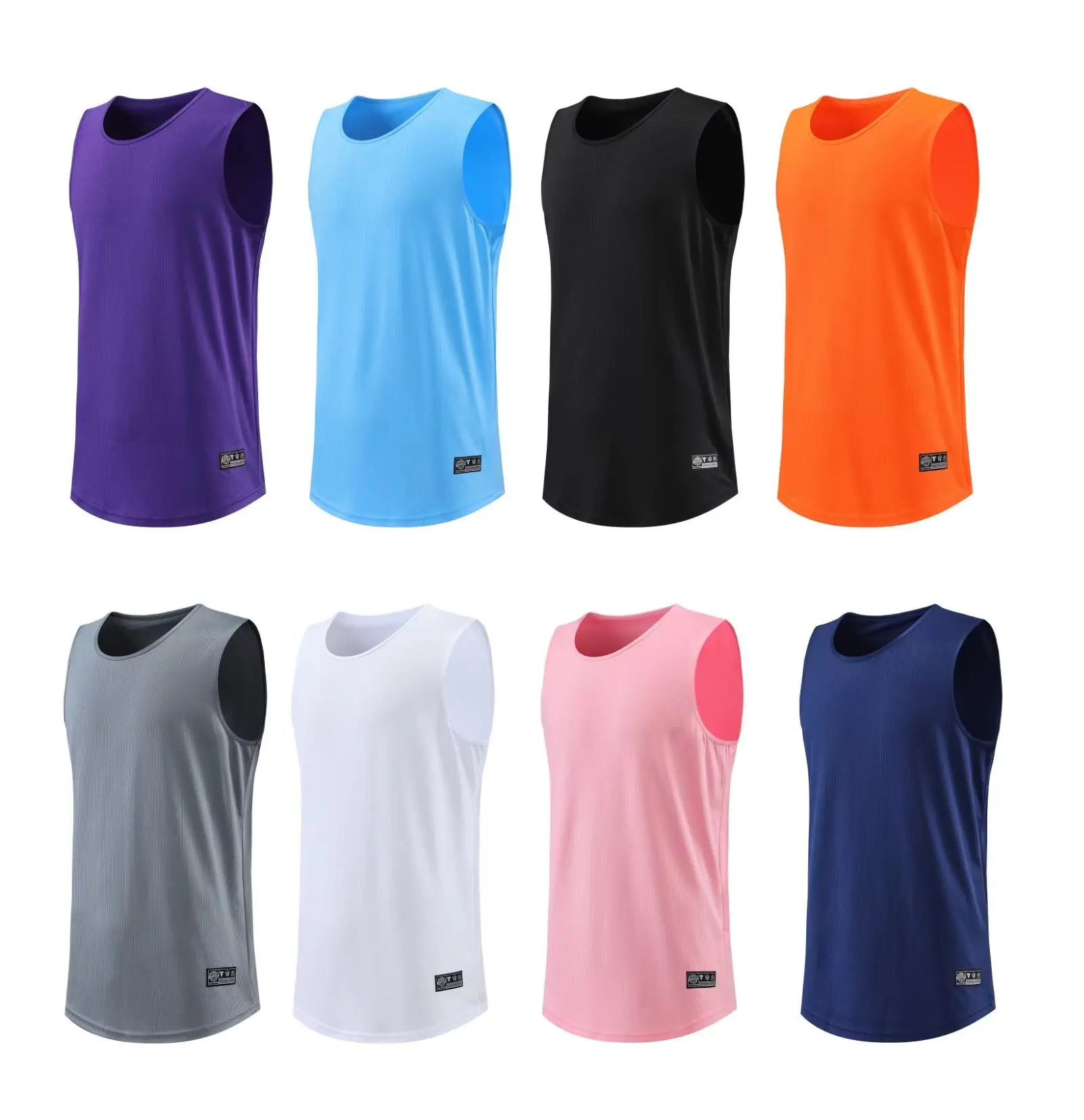 Solid Color Quick Dry Men\'s Basketball Jersey Shirt Crossfit Male Sports Marathon Running Tank Top Jogging Gym Fitness Vest