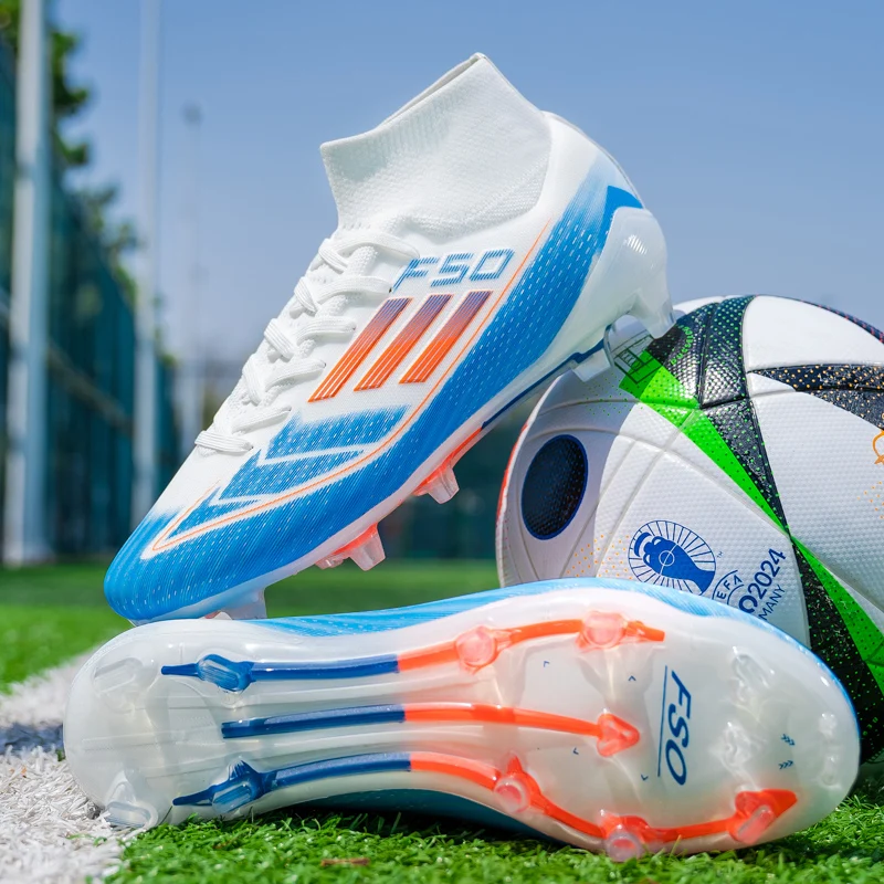 

Новые мужские уличные футбольные бутсы, профессиональные кроссовки TF/FG, тренировочные футбольные бутсы до щиколотки, высококачественные сверхлегкие нескользящие бутсы