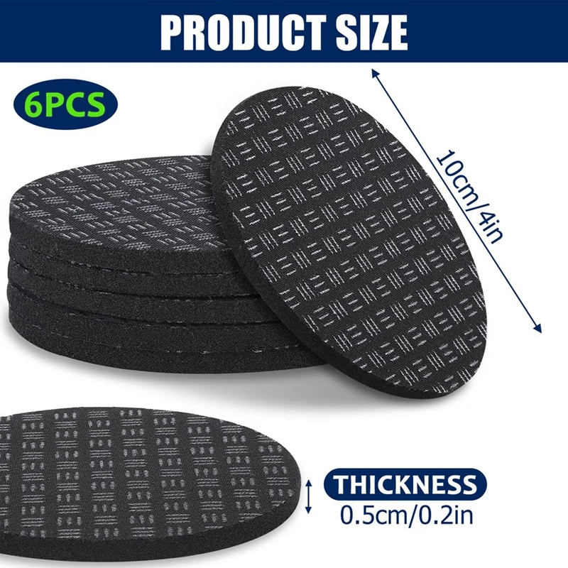 6PCS Non-Slip Walking Pad Mat,Noise Reduction Exercise Equipment Mat for Under Treadmill & Exercise Bike Machines