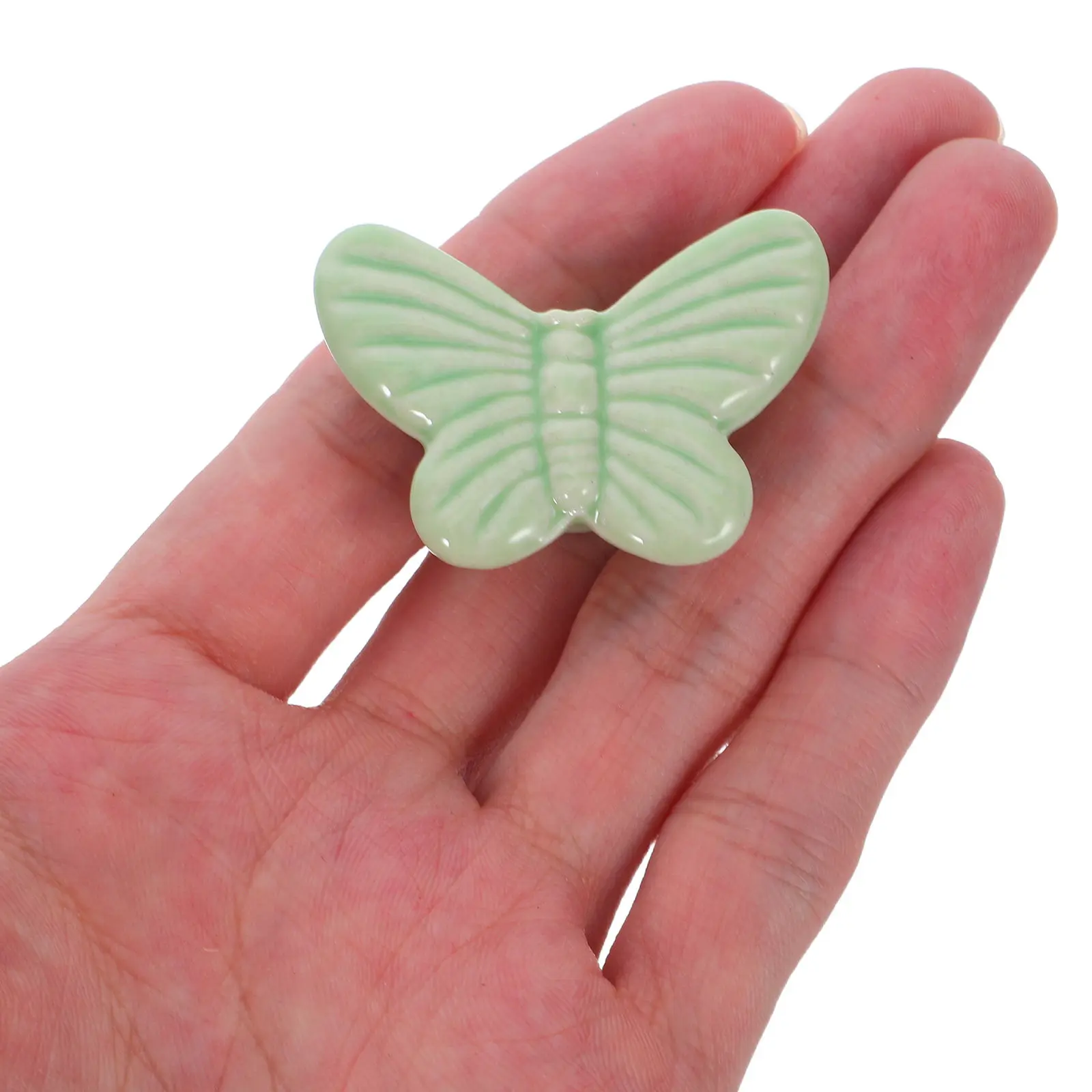 

10 шт. керамических ручек-бабочек для ящиков, одноточечные, для кухонных шкафов и гардеробов, декоративные ручки-бабочки для дверей и тумбочек