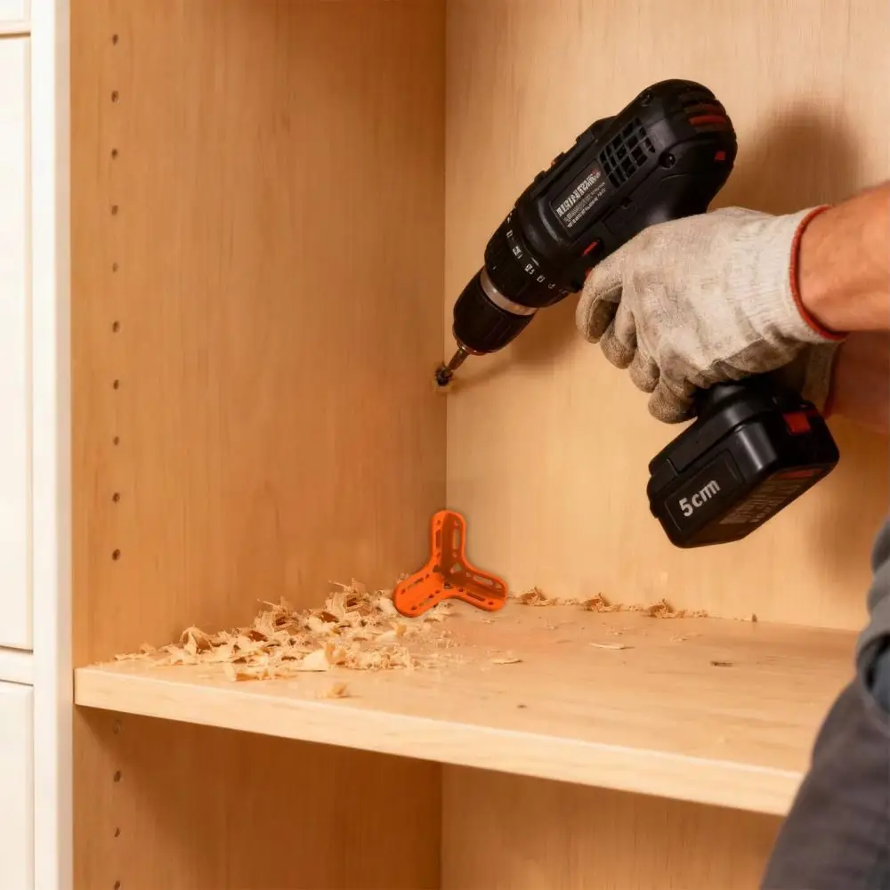 Soportes de soporte de esquina de alta resistencia Material de acero Triángulo de color azul Soporte de ángulo de acero Diseño triangular PLA duradero