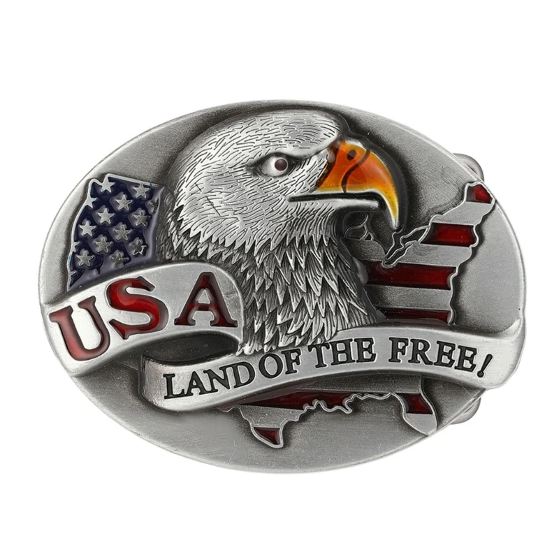 Decorative Metal Belt Buckle With Dimensional Bird Design, Textured Antique Silver-Tone Detail for Everyday Belt Styling Y08E