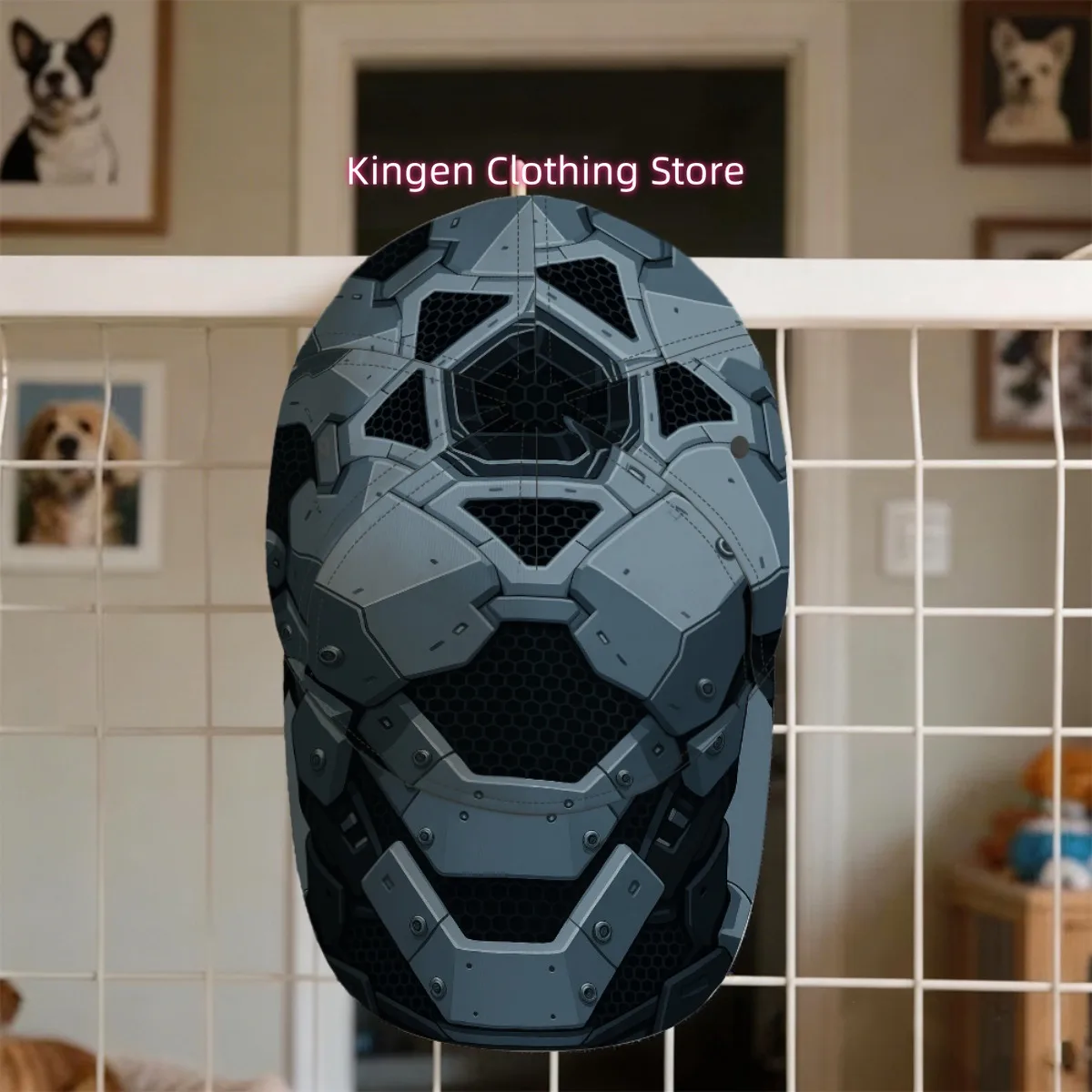 2D Printed-1pc Futuristic Sci-Fi Mecha Chest Armor Design Baseball Cap Holiday Gift Birthday Gift Sports Events Beach Curved Bri