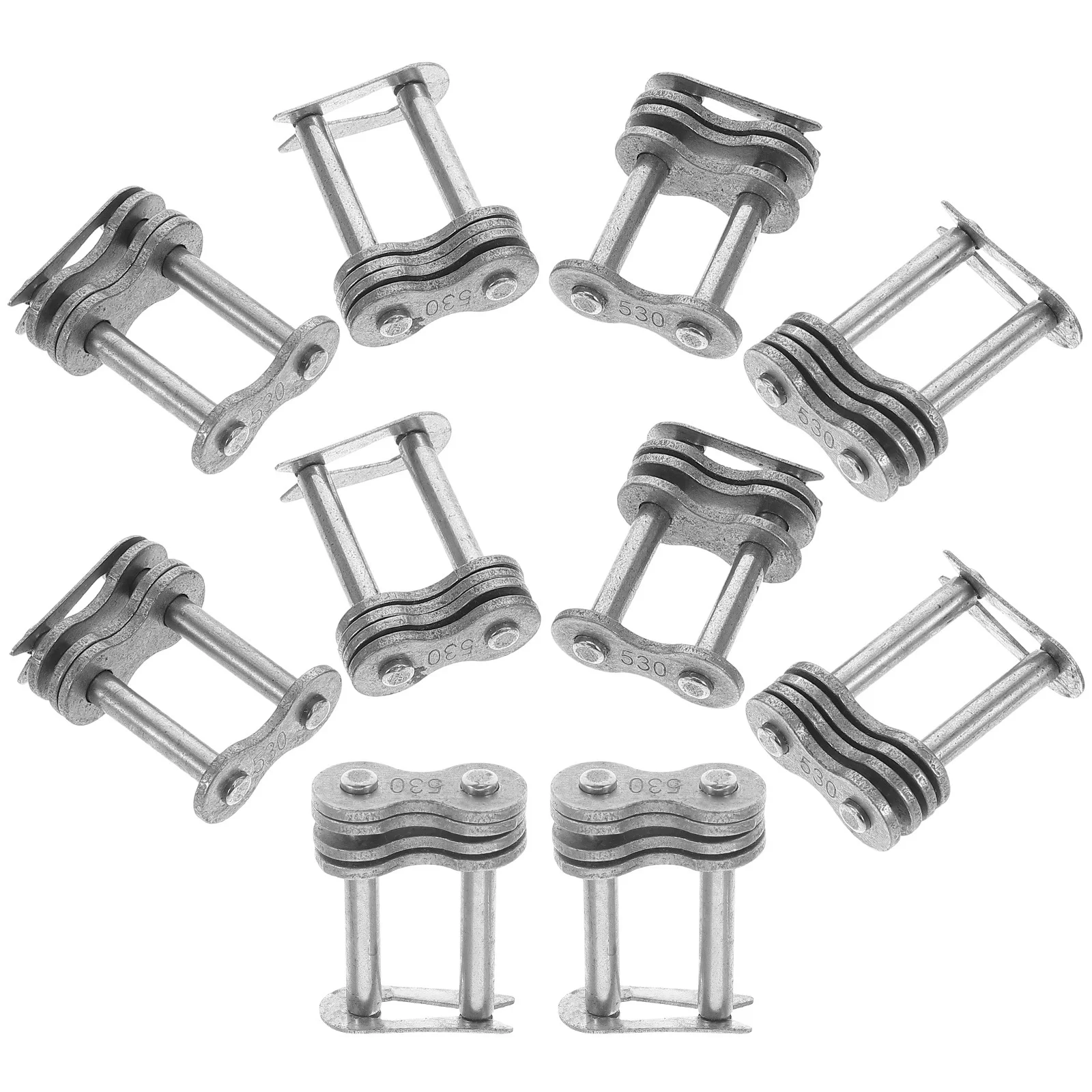 

10Pcs Reinforced Motorcycle Chain Link Durable Coupler Easy Installation for Bikes Atvs Versatile Compatibility