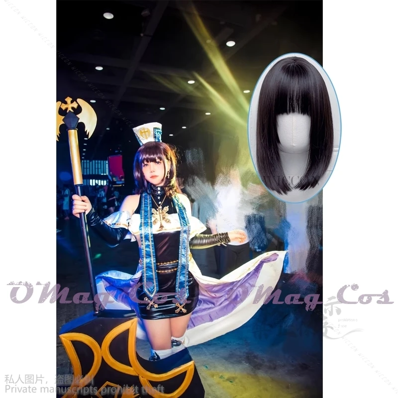 

Anime Game Genshin DNF Ghost Swords Woman Cosplay Halloween Wizard Costume Cosplay Medieval Priest Costume Ancient Clothing Wigs
