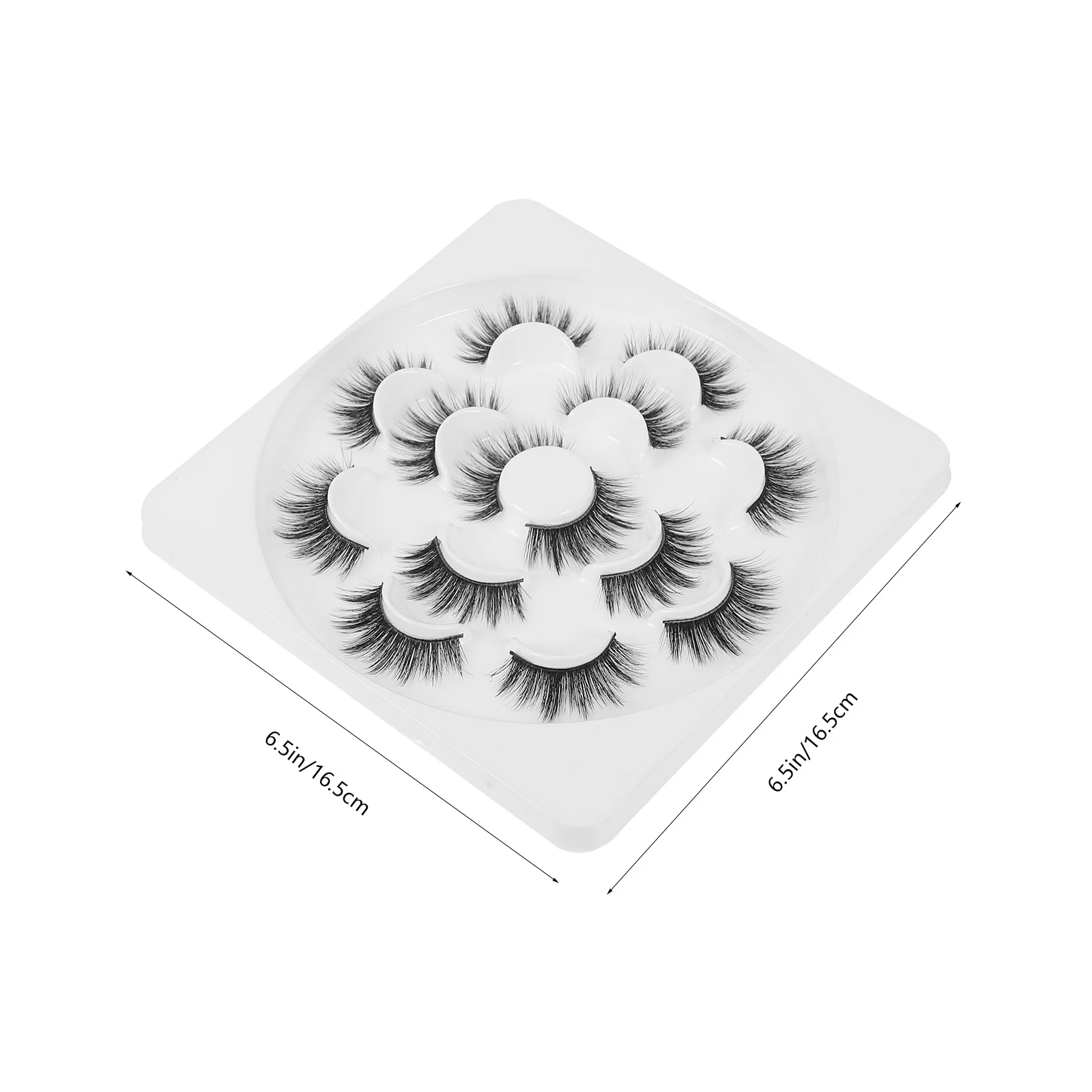 

7Pairs False Eyelash Most Fashionable Natural Look Long Curly Eyelashes for Daily Party Makeup Extension Stage Eye Enhancer