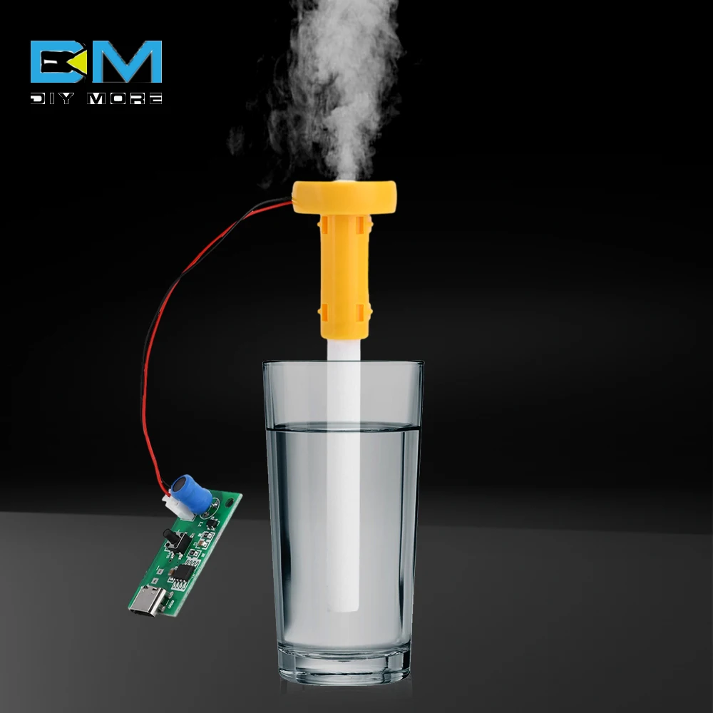 1-3pcs Type-C Ultrasonic Atomizing Humidifier Module Spray Accessories DIY Humidification Kit Yellow Bracket Mist Maker Atomizer