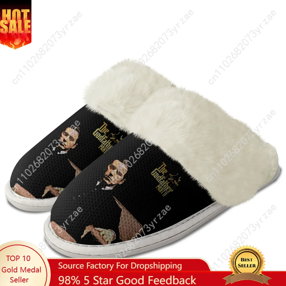 

The Godfather Part II Plush Edge Warm Shoe Men Women Home Casual Slipper Bedroom Thermal Cotton Lightweight Shoe Custom Slippers