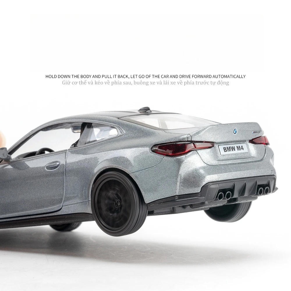1:36 BMW M4 CSL 金属モデルカー合金ダイキャストプルバック車モデルのおもちゃ子供大人の誕生日ホリデーギフトコレクション