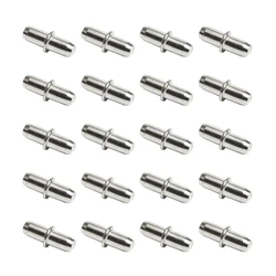 20Pcs Metal Cabinet Wardrobe Shelf Support Pins Studs Pegs Bookcases Shelves Seperator Storage Brackets Metal Pin M4YD