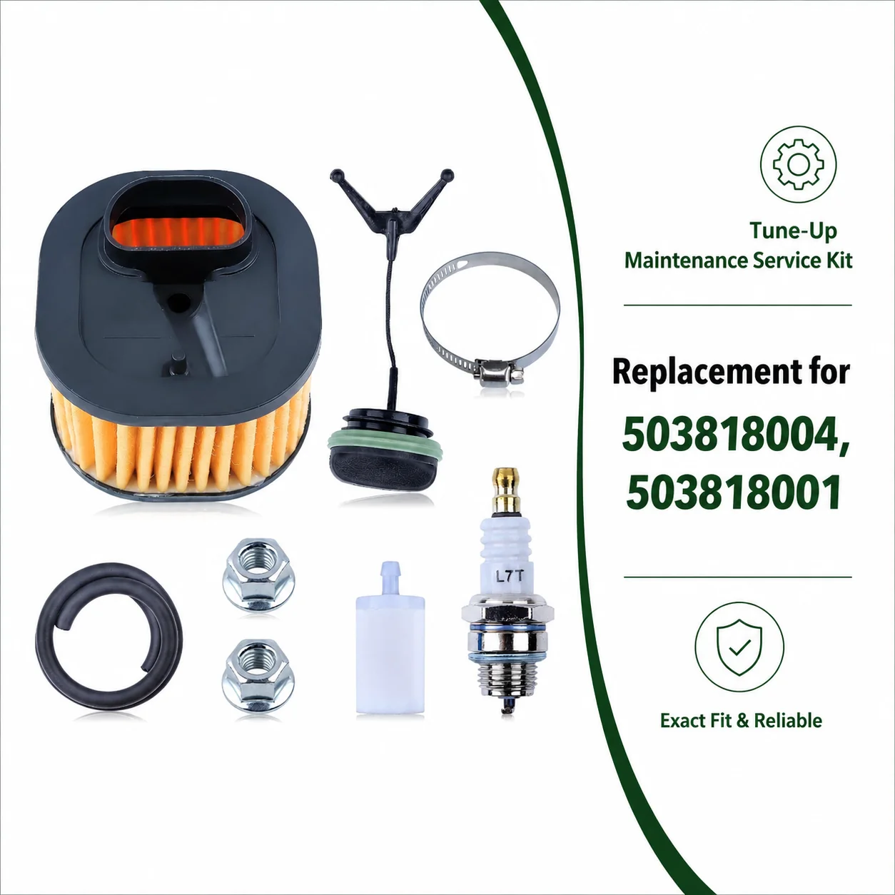Air Filter Fuel Filter Spark Plug Cap Fuel Line Tune-Up Service Kit For Husqvarna 365 372XP Jonsered 2063 2071 2163 503818004
