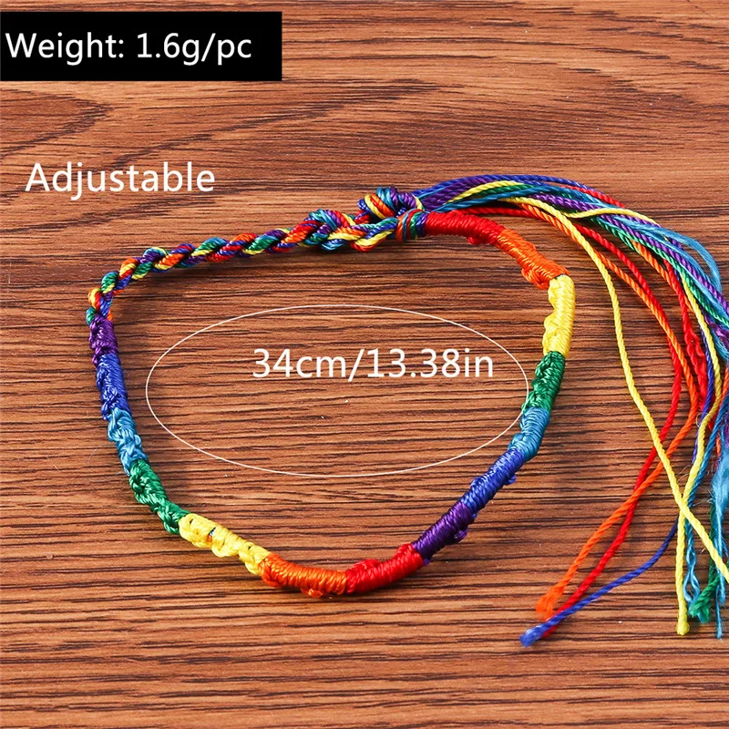 Aihua Bohemia Colorful Anklets for Women Braided Rainbow Foot Rope Chain Summer Beach Anklet Bracelet Boho Foot Jewelry Gifts