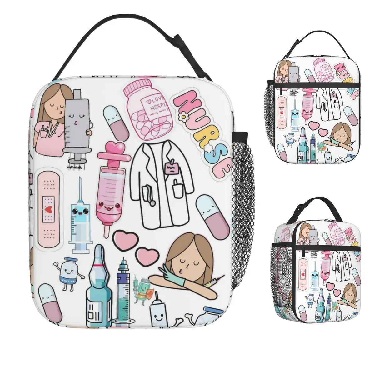 

Enfermera En Apuros медицинская сумка для медсестры и доктора для ребенка, ланч-бокс, винтажная рабочая сумка-холодильник, водонепроницаемые термосумки для обеда