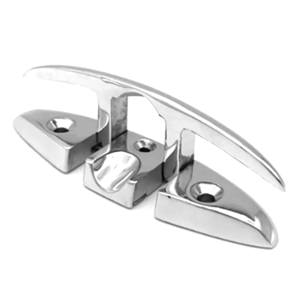 4PCS 5Inch Stainless Steel Cleat Marine Foldable Boat Cleats Folding Deck Mooring Cleat Flush Mount Cleat Boat Yachts