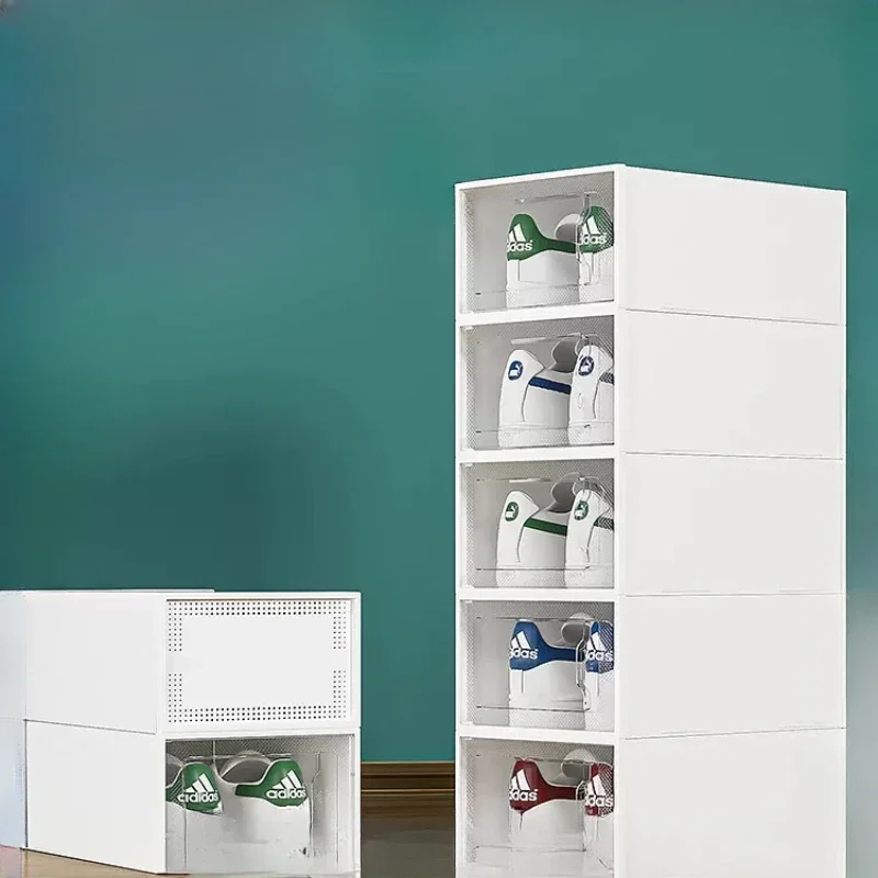 

Transparent foldable shoe cabinet, popular plastic shoe rack, storage tool, space saving