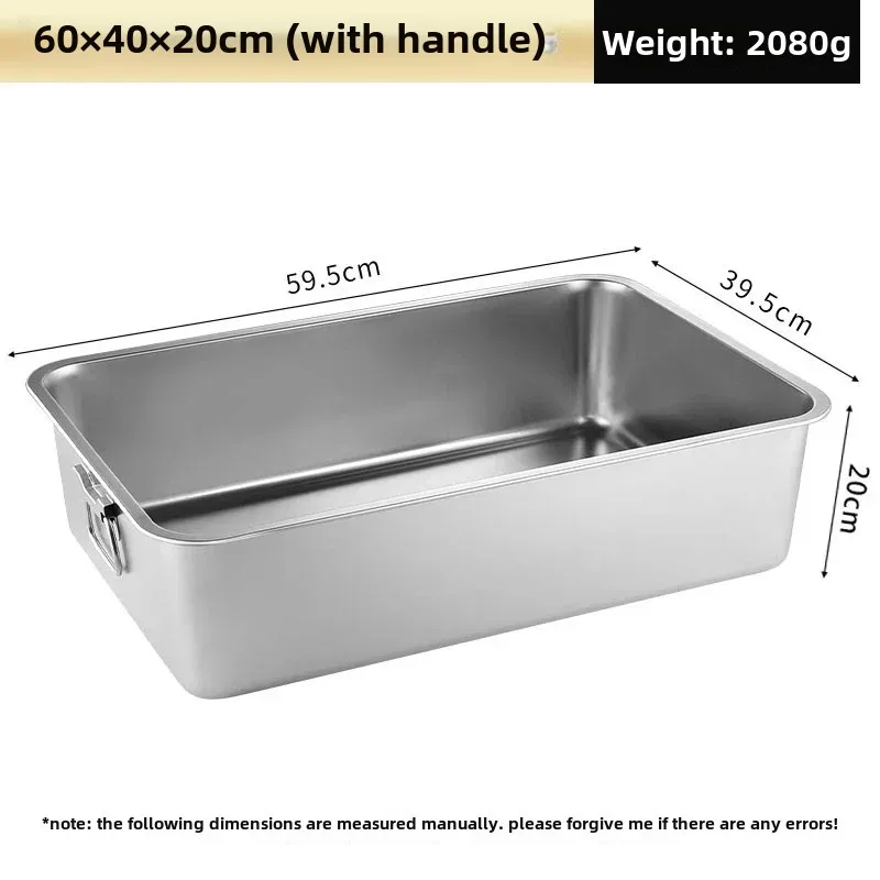 Large Cat Litter Box with Handles Durable Stainless Steel Cats' Sandbox Spacious Low Entry Design Pet Bedpans for Pet Accessorie