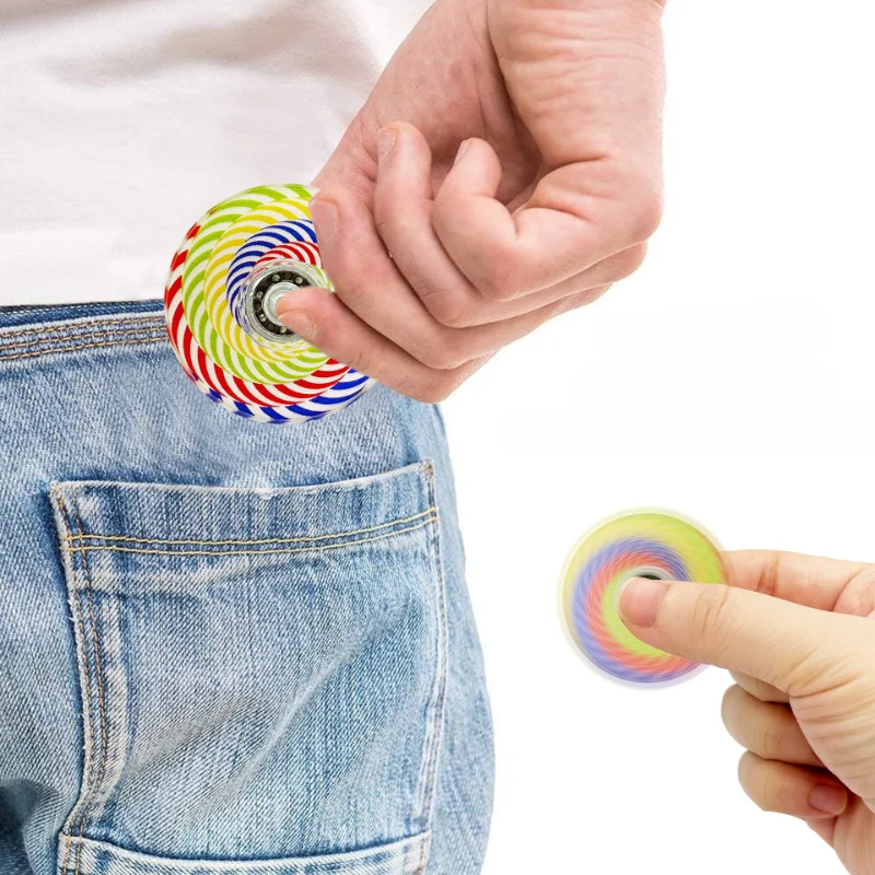 Kreatives Fingerspitzen-Gyroskop, buntes Graffiti-Spielzeug, Party- und Geburtstagsgeschenke für Jungen und Mädchen, lustiges Spielzeug, Fidget Spinner, 1 Stück
