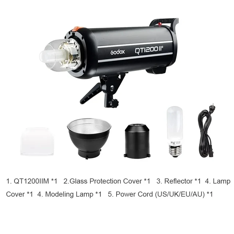 

QT1200IIM Studio Flash 1200W High Power Professional Strobe Light with Fast Recycling 0.1-1.5s for Photography Studio
