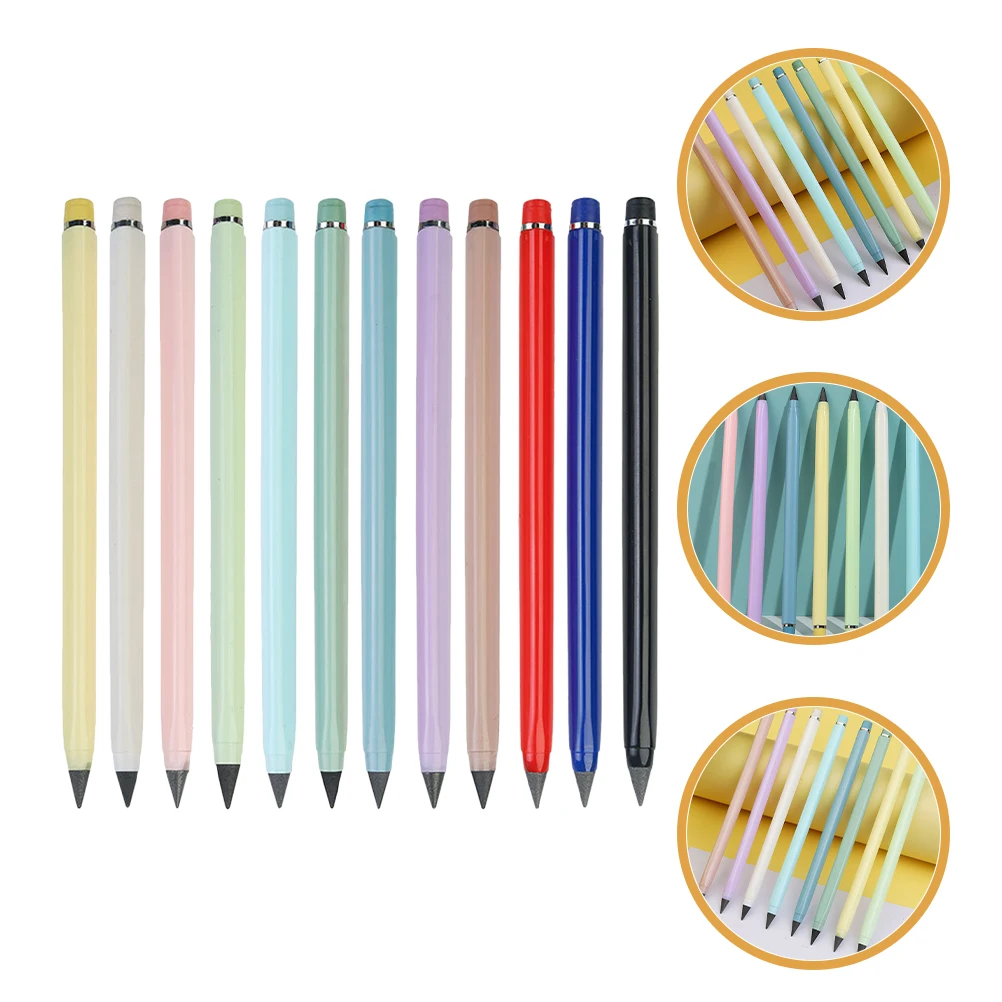 12 Pcs Powder Positive Pencil Student Use Pencils Drawing Plastic School