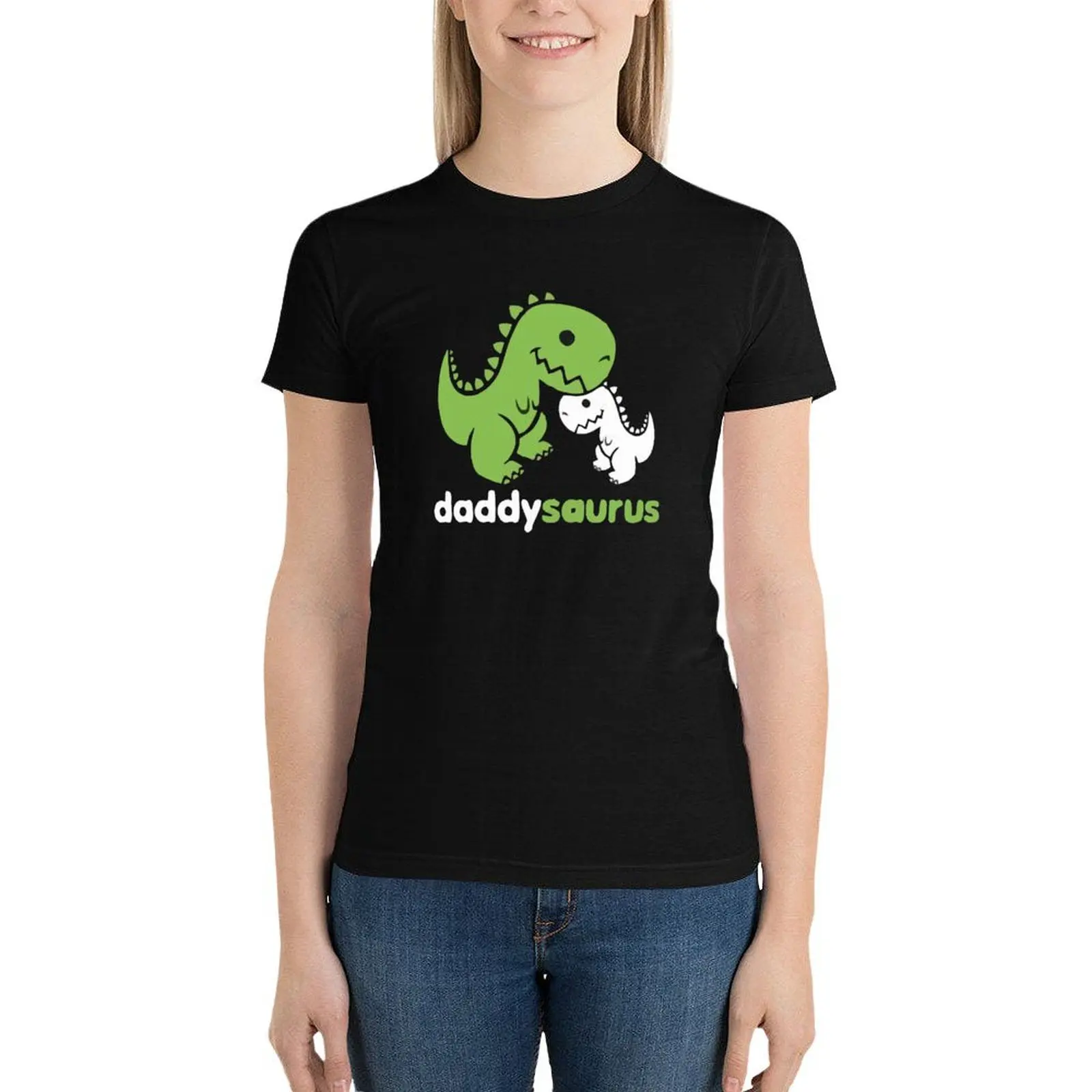 Daddysaurus T-Shirt plus size tops Short sleeve tee shirts graphic tees aesthetic clothes T-shirts for Women