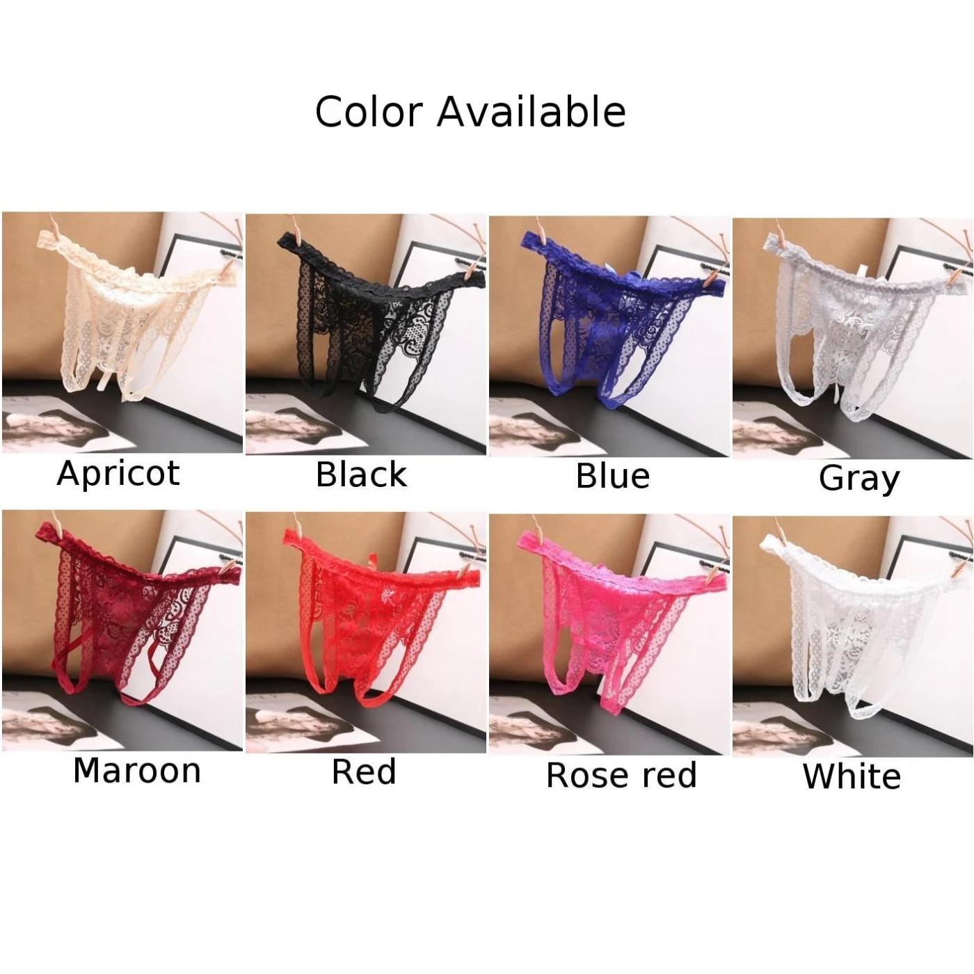 Celana dalam Thong selangkangan terbuka wanita seksi celana dalam G-string tembus pandang untuk perspektif seks Lingerie Erotis