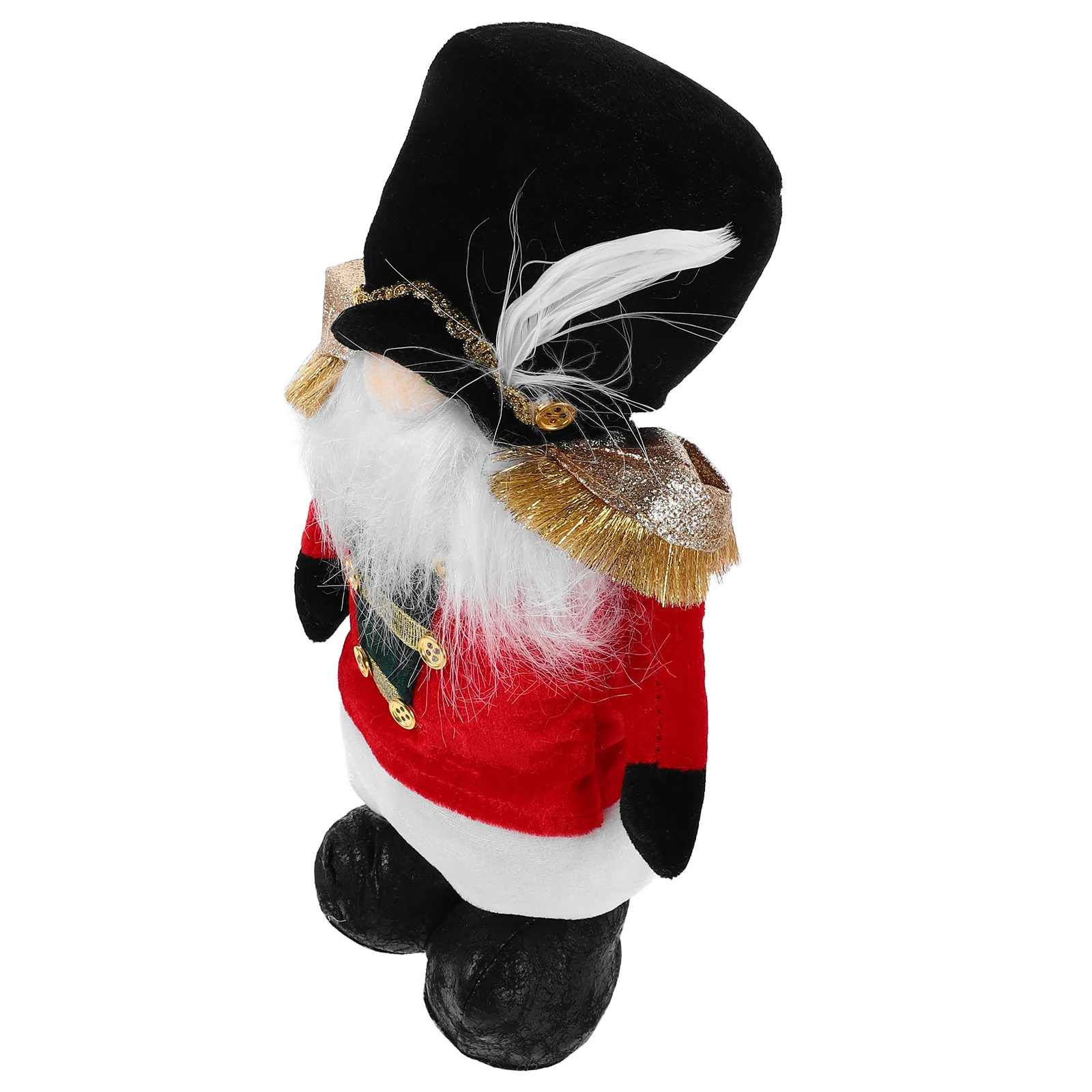 

Faceless Nutcracker Soldier Stretchable Christmas Ornament Standing Table Decoration Holiday Nutcracker Display Walnut Soldier