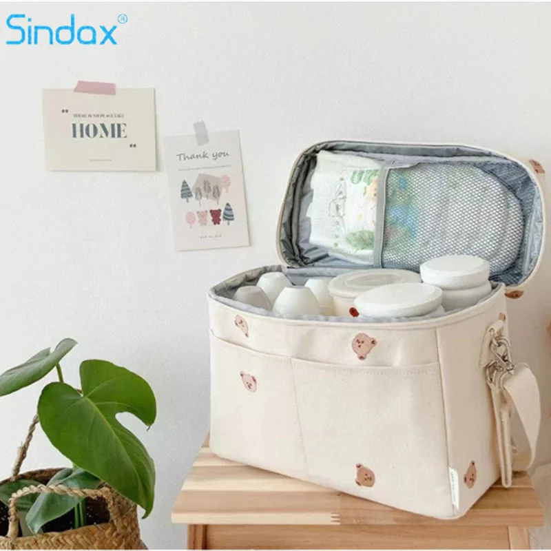 Outdoor Mommy Shoulder Diaper Bags Baby Cart Hanging Bag Waterproof Baby Bottle Insulation Mommy Bag  Babies Trolley Accessories