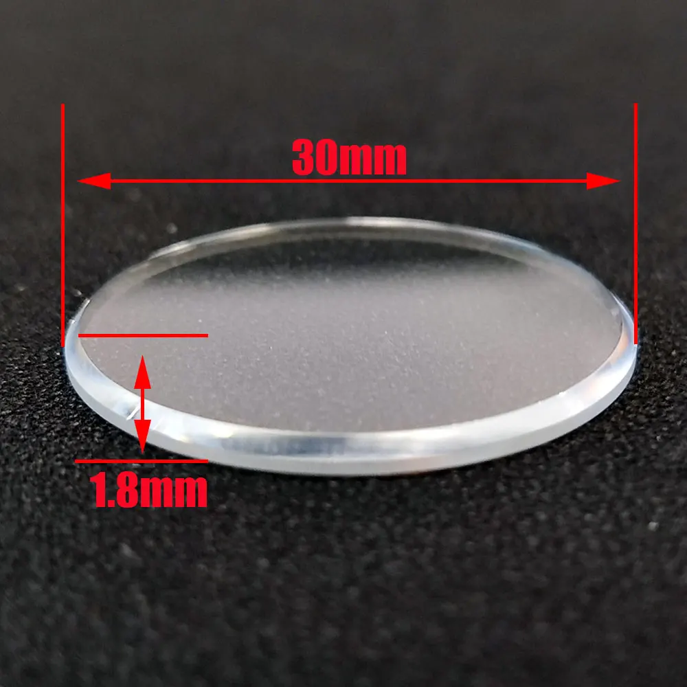 30x1.8mm Flat Large Chamfer Watch Crystal Mineral Precision Glass Replacement Watch Manufacturer Accessories Retrofit Parts