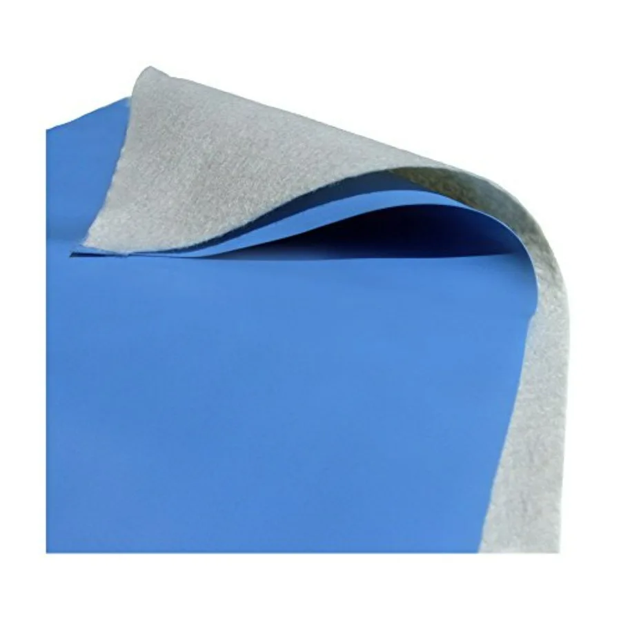 Above ground pool liner pad, blue wave material, gray, 12-feet round, puncture-resistant and smooth surface