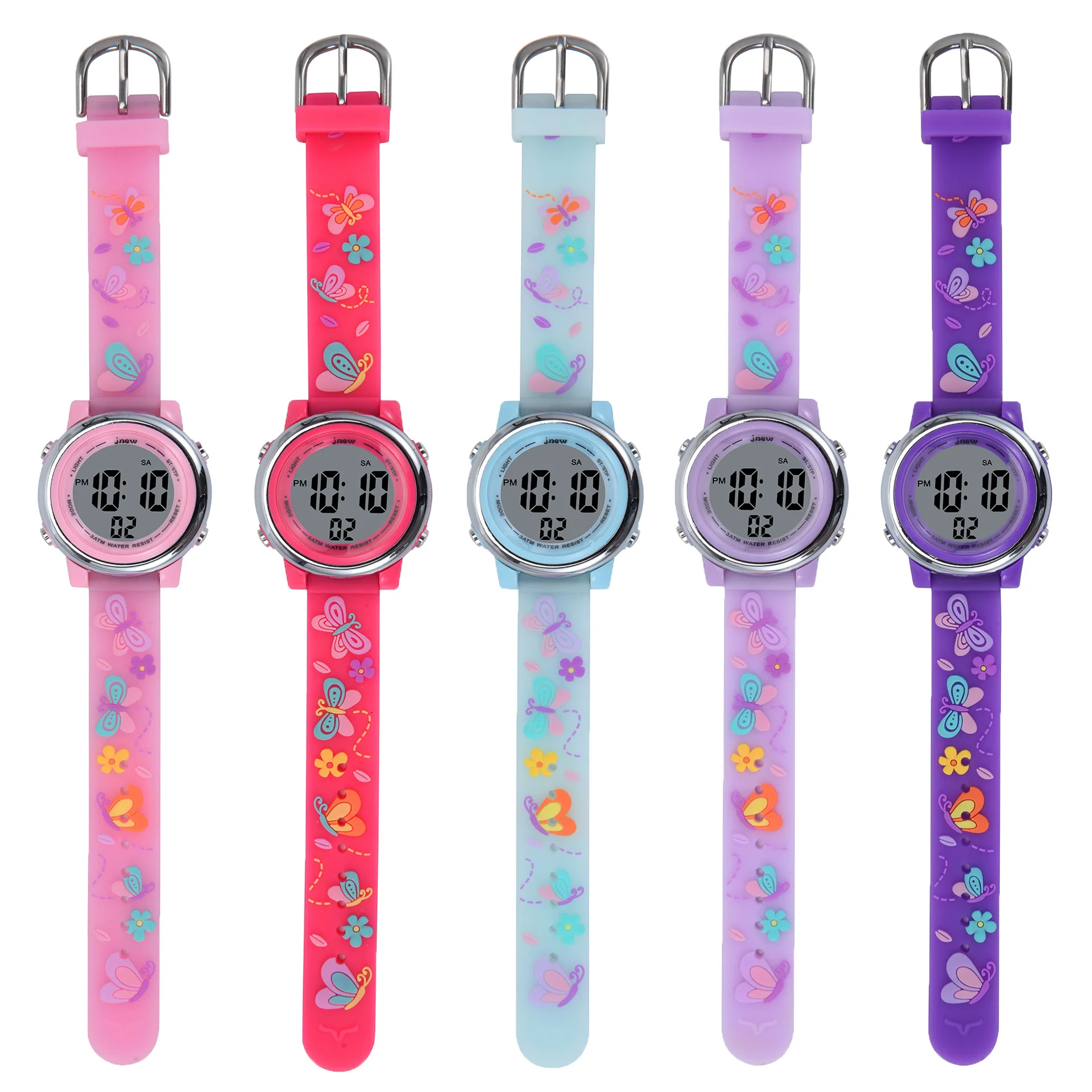 UTHAI C12 reloj deportivo multifuncional para niños y niñas, despertador impermeable con dibujos animados, relojes electrónicos LED