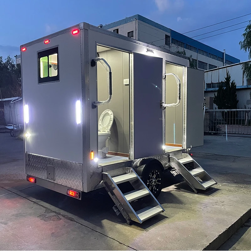 DOT CE Certified Mobile Toilet Trailer Standard Sanitation Specification Customized for Cross-Border Outdoor Public Facilities