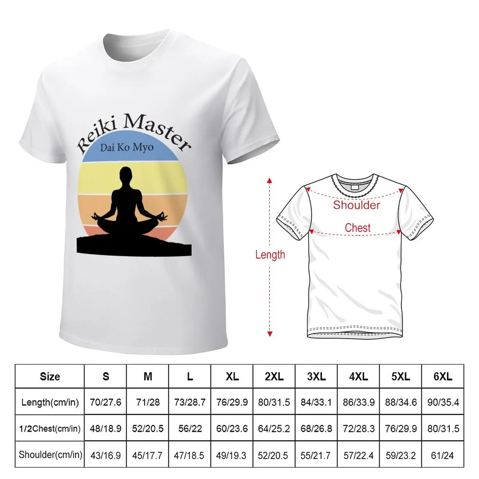 Reiki Master tee T-Shirt vintage clothes tops big and tall t shirts for men summer tops customizeds mens graphic t-shirts anime