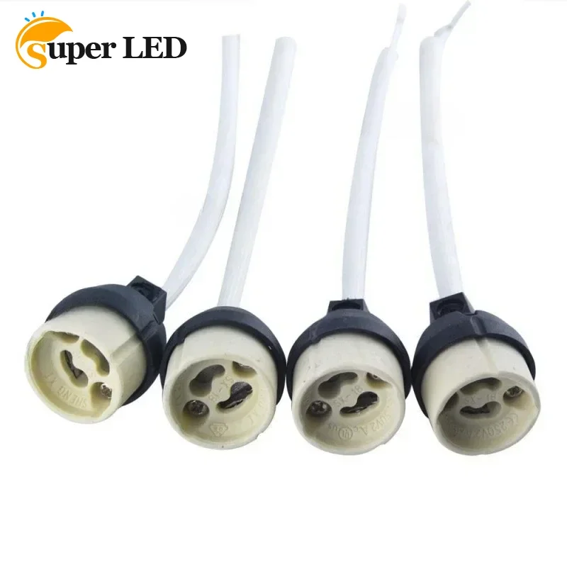 

5/10/20/50pcs 15cm Cord Length Lamp Holder GU10 Ceramic LED/Halogen Lamp Holder Lighting Home Commercial Lighting Bulb Holder