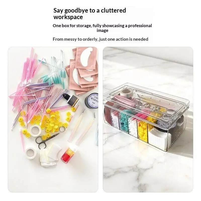 Large Capacity Eyelash Tool Storage Box For Eyelash Extension Tweezer Case Cosmetic Makeup Tools Storage Box Lash Accessories