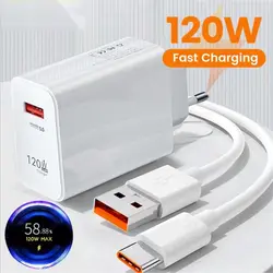 120W Fast Charger Adapter Quick Charge 3.0 USB Charger Mobile Phone Adapter Power For iPhone Samsung Xiaomi Wall Chargers