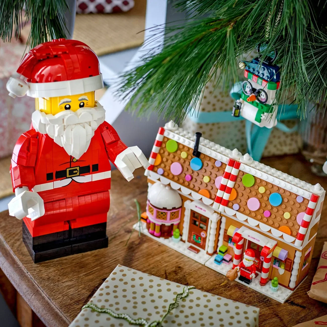 

Рождественская ограниченная серия, увеличенная фигурка Санта-Клауса, креативная игрушка из строительных блоков для мальчиков и девочек, подходит в подарок