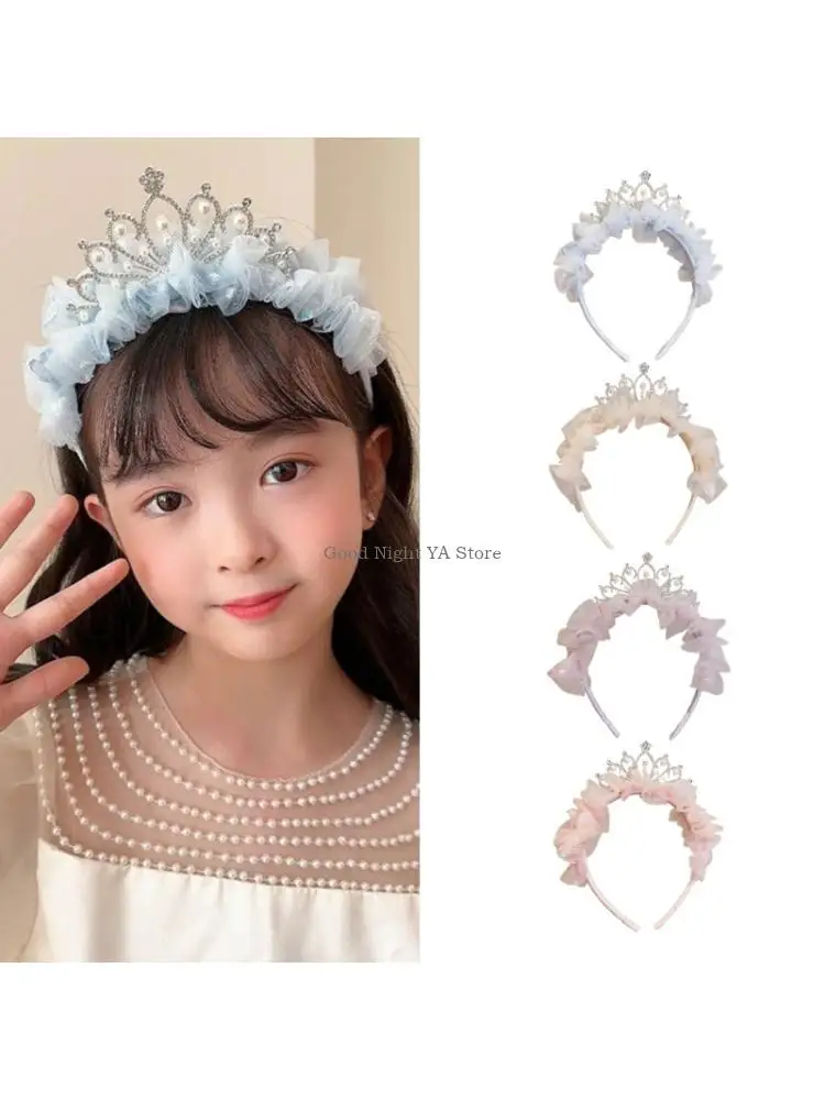 

Children Crowns Hairband Lace Tiaras for Queen Birthday Parties Celebration
