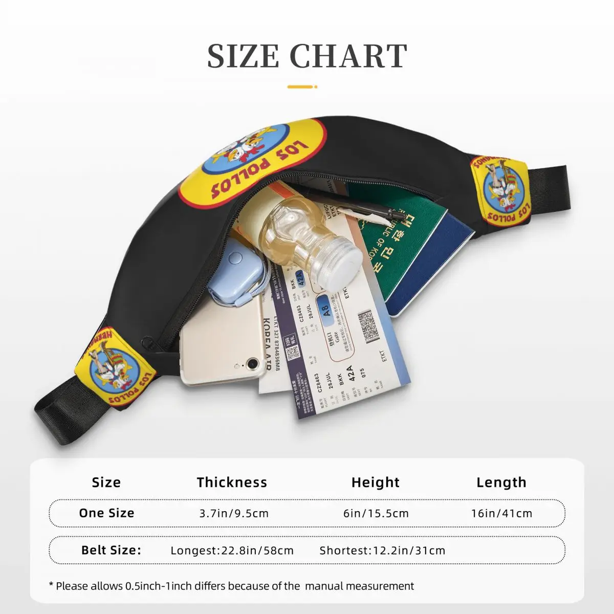 Los Pollos Hermanos กระเป๋าคาดเอวใช้ได้ทั้งชายและหญิงกระเป๋าสายสะพายข้างอเนกประสงค์กระเป๋าคาดอกกระเป๋าคาดเอวสำหรับเดินทางสั้น