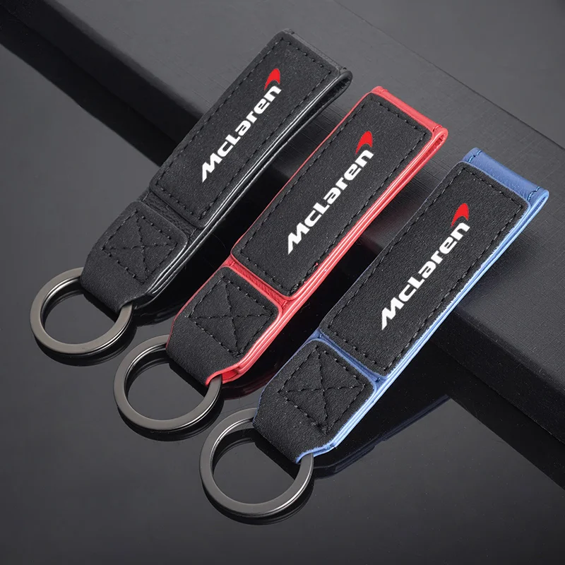 

Car Emblem Key Keychain Decoration Keyring Pendant Holder Gift For Mclaren 720S GT 570 600LT 540C P1 Alcantara Auto Accessories