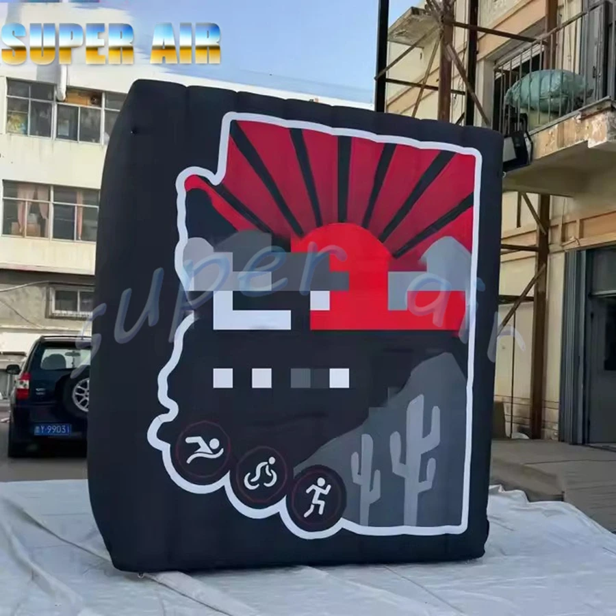 2025 Nueva promoción de producción pared negra inflable con logotipo personalizado para publicidad