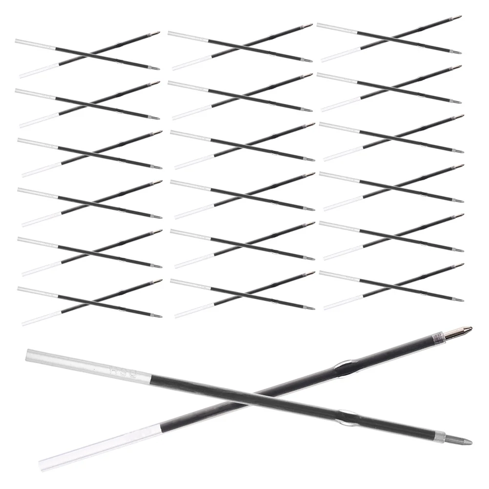 200Pcs Retractable Ballpoint Pen Refills 0.7mm Black Blue Ink Smooth Writing Replacement Gel Ink Refills for School Office